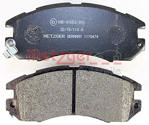 METZGER 1170474 Bremsbelagsatz, Scheibenbremse
